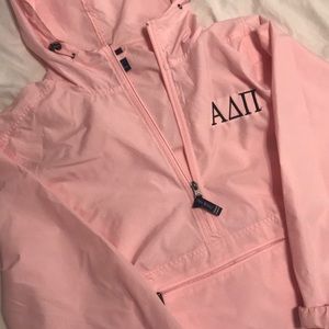 Custom Alpha delta pi rain poncho - brand new